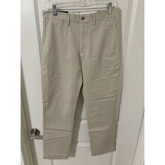 Polo Ralph Lauren Stretch Straight Fit Beige Khaki Pants Men's 30x30 NWT‎ - Picture 1 of 6